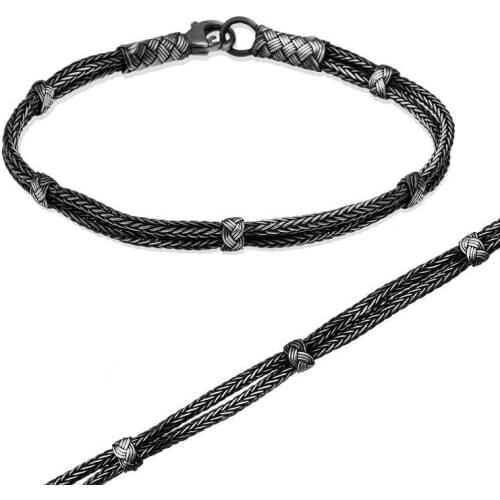 Tevuli 925 Sterling Silver Bulk Weave Kazaziye Unisex Bracelet