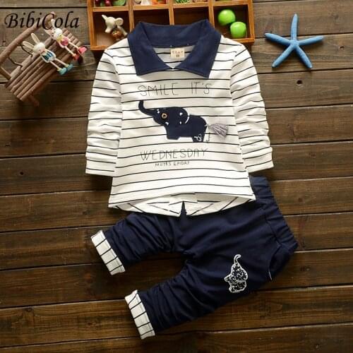 Spring Autumn New Baby Boy Suit 2PCS Cartoon Kids Clothing Sets Cotton Tops+Pants