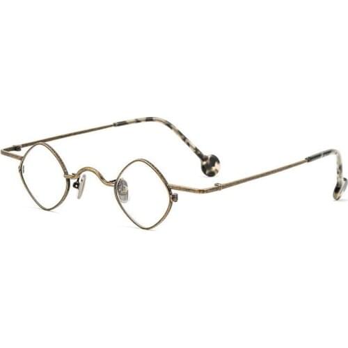 Vintage Super Small Nerd Square Eyeglass Frames Punk Full Rim Men Women Rx able