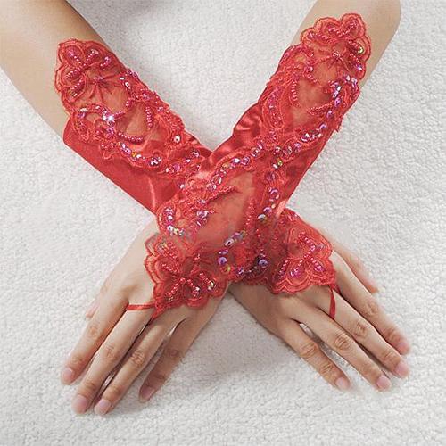 Colorful Fashion Women Lady Lace Party Sexy Dressy Gloves Summer Full Finger Sunscreen Gloves for Girls Mittens Free Sshipping