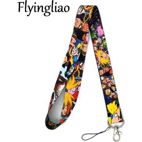 Funny Cartoon Characters Lanyard Keys Phone Holder Funny Neck Strap With Keyring ID Card DIY Animal webbings ribbons Hang Rope