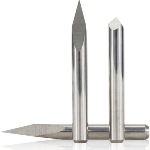10 pcs 20/30/40/45/60/90 degree tip 0.1-0.3mm 3 edge pyramid engraving bits 3.175mm cnc shank 3d milling cutter