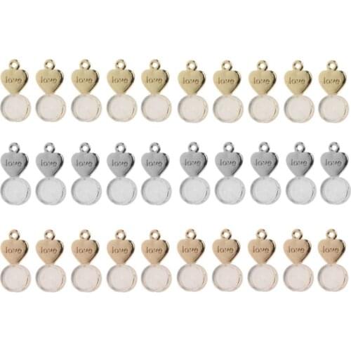 10Pcs Heart Earrings Back With DIY Hole Safe Ear Studs Nuts Earings Lifters Replacement for All Types of Earring Posts