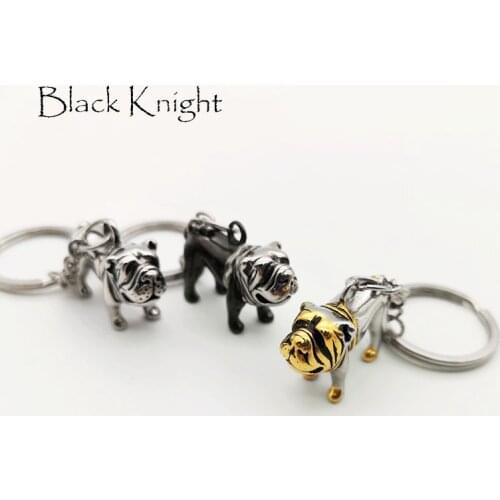 2019 AW Vintage silver Adorable Sharpei dog charm keychains 2 tone Stainless steel Pet animal dog key rings key chains