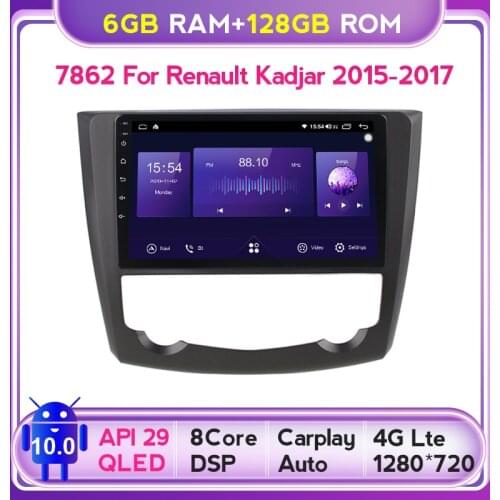 6G+128G QLED Android 10 car radio auto stereo for Renault Kadjar 2015 2016 2017 2018 2019 navigation GPS DVD Multimedia Player
