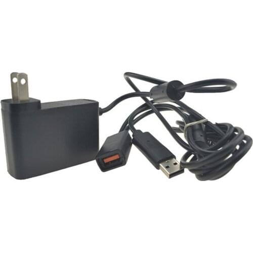 110-240V AC Adapter Power Supply Cord USB Converter Cable Portable 1-to-2 Power Adapter for Xbox 360 Kinect Sensor Microsoft