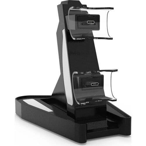 ALLOYSEED Game Controller Charger Dual USB Charging Dock Station Cradle Stand for PlayStation 5 DualSense Accessories For PS5