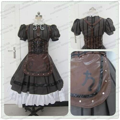 Anime! Alice: Madness Returns Alice Steam Suit Dress Uniform Cosplay Costume Halloween Carnival Outfit For Women Free Shipping