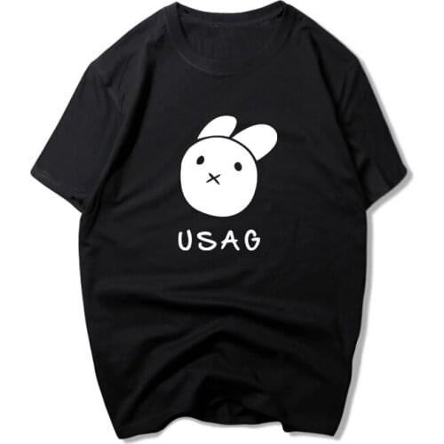 Anime Eizouken ni wa Te Wo Dasu na! Rabbit Cosplay Costumes Summer Loose Short Sleeve T-shirt Unisex Casual pullover Tops
