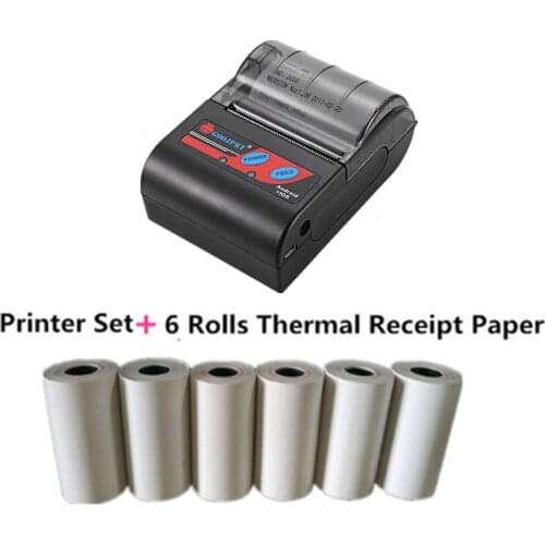 Free shipping MTP-II mobile portable barcode receipt thermal 58mm bluetooth printer for Android/IOS