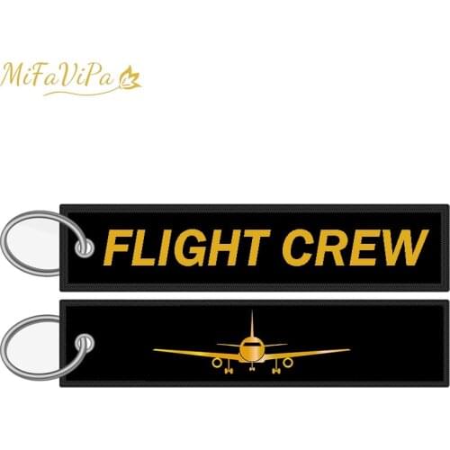 50 PCS Fashion Jewelry Customized Keychain llaveros Safety Label Embroidery Customize Key Rings Chain for Aviation Gifts OEM Key