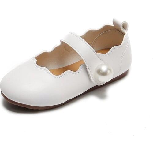 CMSOLO Fashion Flat Shoe For Girl New Casual Cute Girls Shoes Kids Simple Elegant Temperamental Classic Wild Leather Shoes