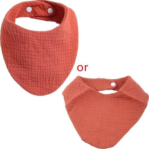 Baby Infant Cotton Bib Newborn Solid Color Triangle Scarf Feeding Saliva Towel Bandana Burp Cloth Boy Girl Shower Gifts