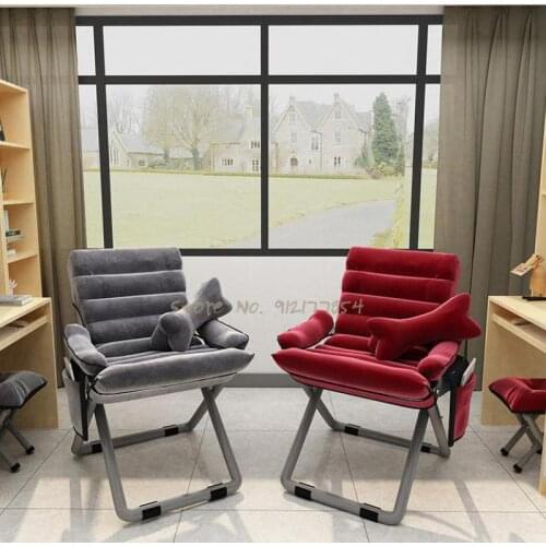 Home computer chair backrest lazy sofa simple modern college student dormitory desk chair leisure folding recliner
