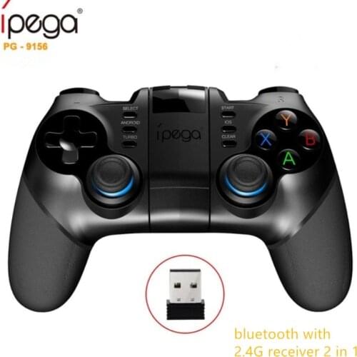 Ipega PG-9156 Bluetooth Gamepad With 2.4G Wireless Receiver For Iphone Samsung Huawei PC Android TV box Game Controller Gamepads
