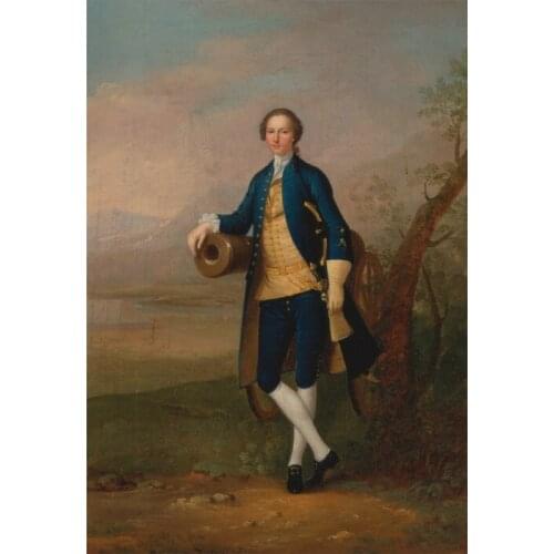Free shipping classical man landscape canvas prints court figures portrait oil painting printed on canvas art decoration picture