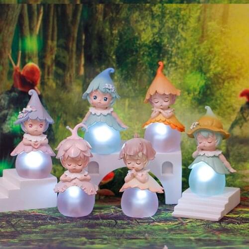 Forest Elf LED Night Lamps Button Battery Light Baby Bedroom Decor Children Toys Decorative Night Lights Christmas Gift Lampara
