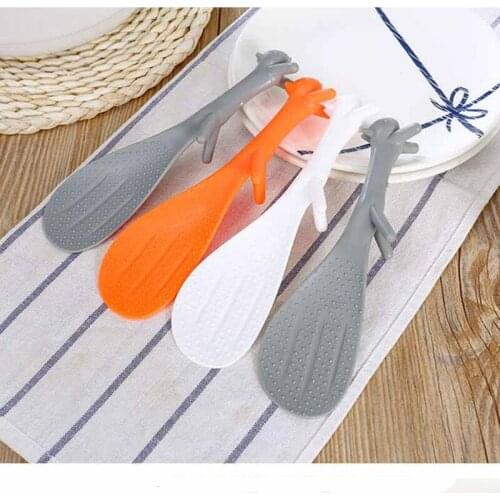 Solid Color Lovely Squirrel shape appearance Scoop Home Kitchen Squirrel Shape Rice Scoop Spoon Soup Sauce Paddle Ladle