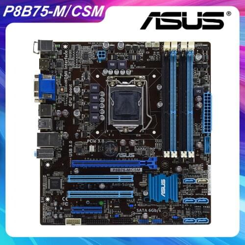 ASUS P8B75-M/CSM LGA 1155 Intel B75 Desktop PC Motherboard DDR3 32GB PCI-E 3.0 x16 SATA3 USB3.0 uATX Xeon E3 Core i3 i5 i7 Cpus