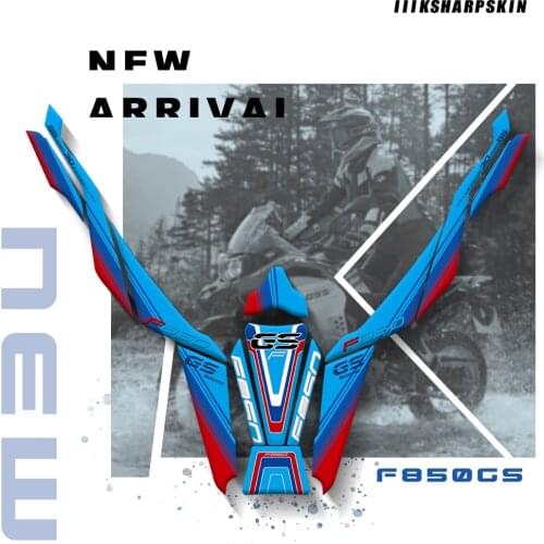 Motorcycle 3D Gel Front Fairing Sticker fuel tank decals tank side Protector racing kit sticker For BMW F850GS f850 gs f 850 gs