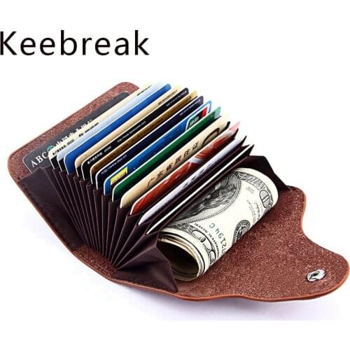 Genuine Leather Men Wallet ID Credit Card Holder Wallets Male Small Coin Purse Women Money Bag Vallet Mini Walet