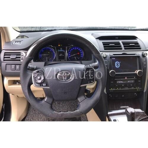 Customizable steering wheel for Toyota Camry 7 forged leather, nappa leather Alcantara carbon fiber steering wheel