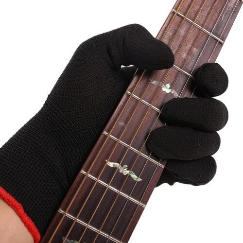 Nylon Guitar Glove Finger Bass Glove Practice Protector Plectrum Fingertips Glove For Professional Beginner Musicians