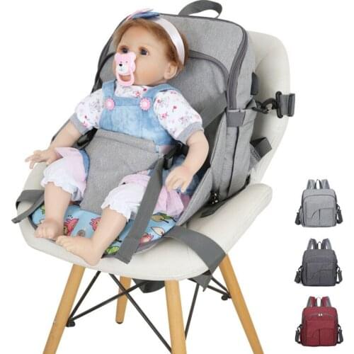 New fashion mommy bag Baby Care Large Capacity USB Charge Port Maternity Nursing Nappy Bag For Stroller