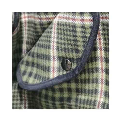 New Women Plaid Woolen Hooded Coat Loose Jacket Autumn Winter Outwear