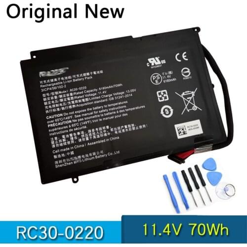 NEW Original RC30-0220 RZ09-0220 Laptop Battery For Razer Blade Pro 2017 Pro GTX 1060 11.4V 70Wh Batteries