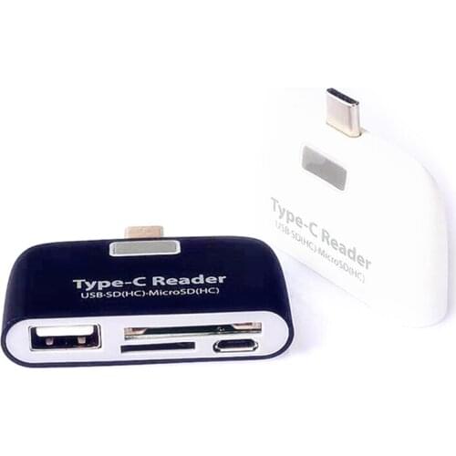 Micro USB C 3.1 Type C to USB 3.0 OTG HUB Adapter&SD/TF SD Memory Card Reader