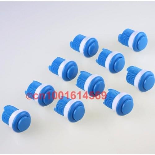 Reyann 10 x 30mm Arcade DIY Kits Part Action Buttons Arcade Buttons For PC Controller Computer Games & MAME Games DIY - Blue