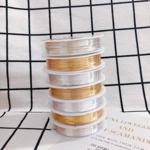 DIY beaded material copper wire wire real gold handmade jewelry wire earrings earrings accessories 1pcs