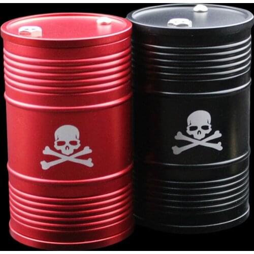 Alloy skull ashtray Car interior accessories oil barrel ashtray Valentines Day present Living room decoration car supplies