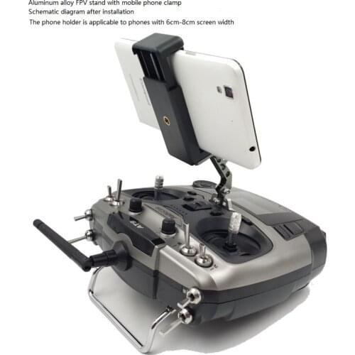 FPV Monitor Mobile Phone Clip CNC Aluminum Alloy Stand Is Suitable for The Remote Control Such As Ledi Sprite