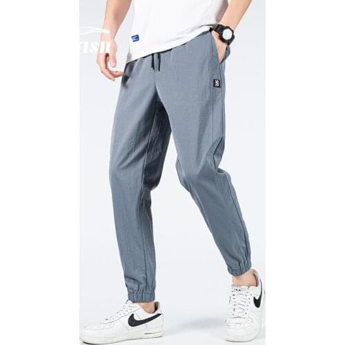 Thin Trousers Mens Summer Trousers Mens Sweatpants Mens Plus Size Fashion Jogger Korean Fashion Sports Casual Pants Men Cloth