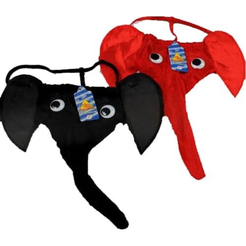 Fashion Hot Mens Leopard Print Elephant Panties Mesh Sexy Underwear T Pants Game Elephant Pants Sexy Underwear