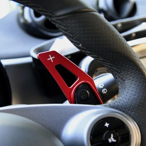 Car Steering Wheel Shift Paddle Extension For Smart 451 453 Fortwo 2009+ Forfour 2015+ Convertible Coupe Aluminum Alloy Shifting