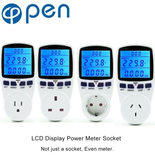 OPPM-001 EU/US/UK/FR/BR/AU LCD Display Intelligent billing power monitor Socket