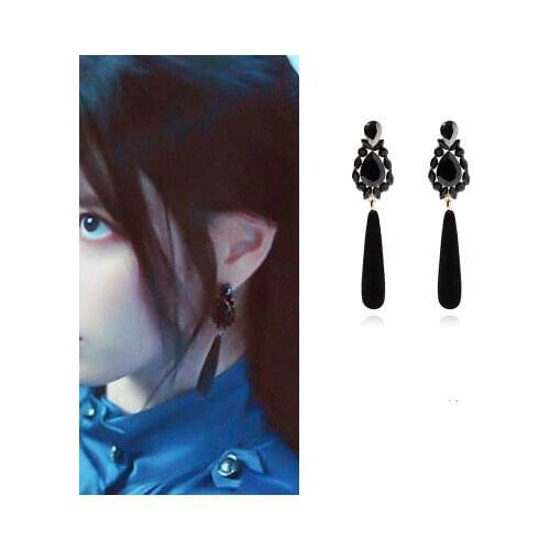 Vintage black DEL LUNA Hotel IU Korean dramas TV Fashion Eardrop Elegant For Women Earrings pendientes brincos ornament