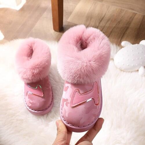 Girls Snow Boots New Fashion Comfortable Thick Warm Kids Boots Thick Children Winter Cute Boys Boots Princess Shoes