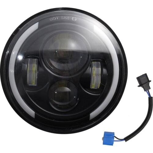 1pc 7 Inch Round Shaped LED Front Headlight Replacement For Jeep Wrangler JK LJ TJ CJ Auto Accessories