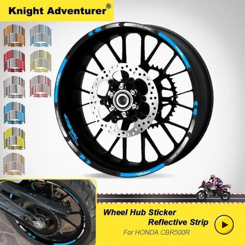 New high quality 12 Pcs Fit Motorcycle Wheel Sticker stripe Reflective Rim For Honda CB500R CB 500R CB 500 R cb500r
