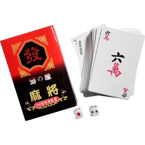 144 Cards/Set Mahjong Playing Cards Matte Plastic Waterproof Travel Game Pokers Set Accessories For Family Gathering Party карты