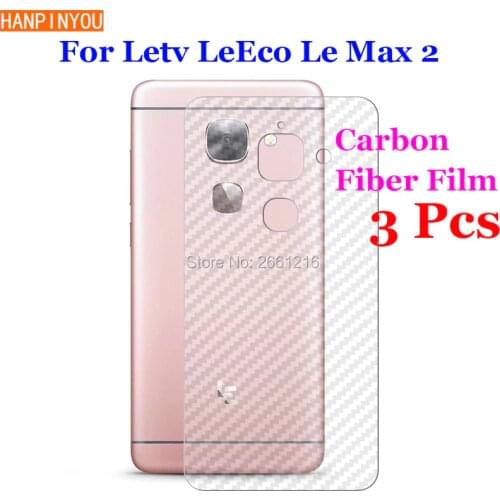 3 Pcs/Lot For Letv LeEco Le Max 2 max2 X820 5.7" 3D Non-slip Clear Carbon Fiber Back Film Screen Protector Protective Sticker
