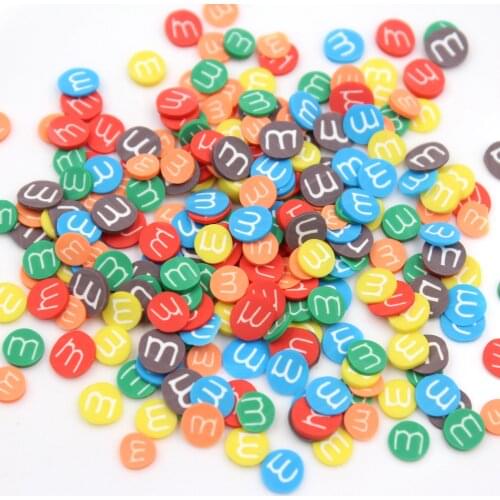 50g/lot M-Bean Polymer Hot Soft M Legumina Slices Sprinkles for Crafts Making, DIY Filler Accessories