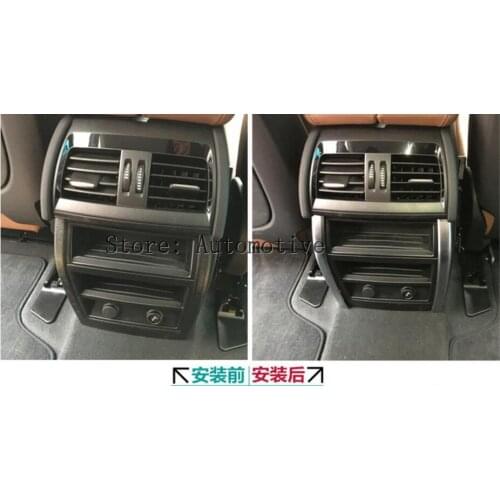 Car Accessory For BMW X5 F15 X6 F16 2014 2015 2016 ABS Chrome Rear Air Outlet Cover Trim Sticker Car Styling
