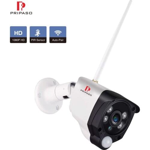 Pripaso Wireless Security CCTV Camera 1080P Full HD Outdoor Waterproof WiFi Surveillance Camera PIR Motion Sensors Night Vision