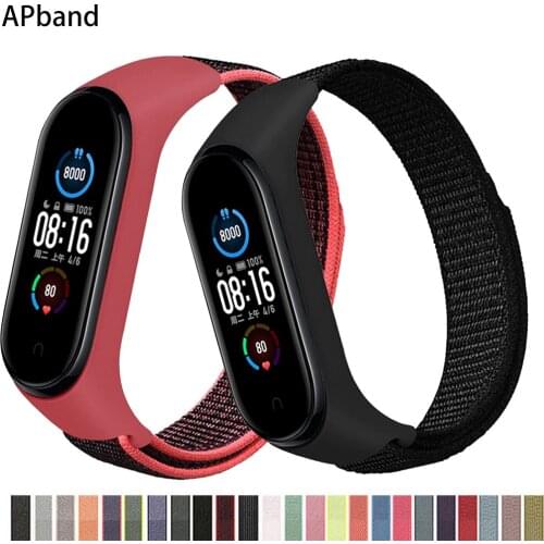 Bracelet for xiaomi mi band 4 5 6 Strap Sport Nylon loop watch Belt pulsera correa Miband strap for miband 3 Mi band 4 Wristband