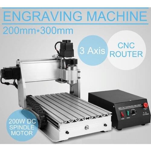 Cnc 3020 PCB 3 Axis Engraving Machine with 300w spindle Wood Router PCB Milling Machine work area 30*20cm